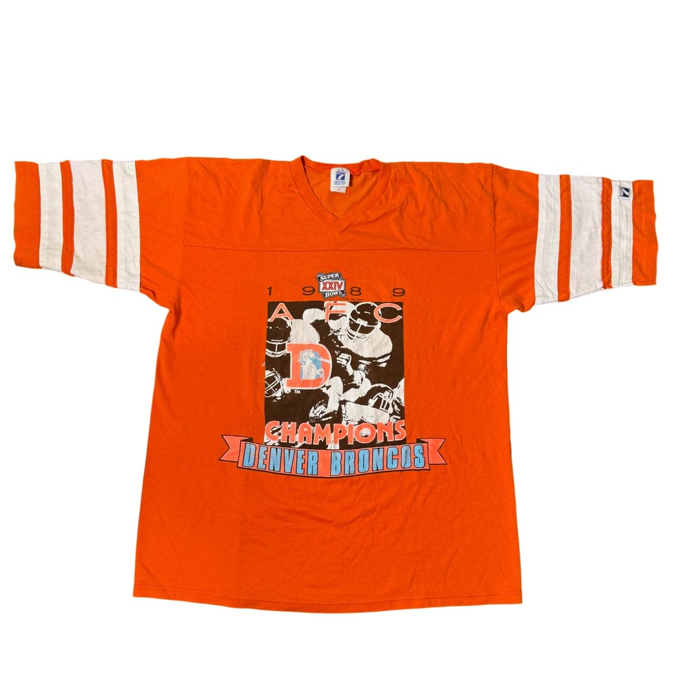 Vintage Denver Bronco 1989 AFC Champ Shirt Logo 7 Men's Size XL NFL